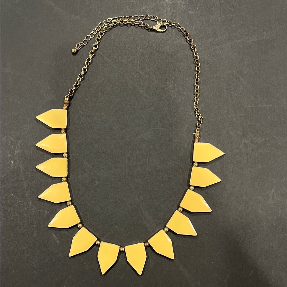 Gold and Yellow Geometric Necklace